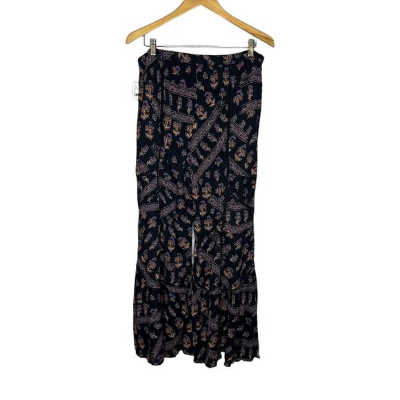 Free People Fiji Feelings Flare Boho Black Pants Size Large - Picture 6 of 7